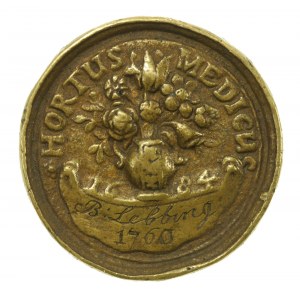 Netherlands, Token of admission to the Botanical Gardens of Amsterdam for surgeons and physicians, Amsterdam 1760 (207)