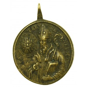 Vatikán, medaila Panny Márie Montserratskej a svätého Benedikta, 18. storočie (209)