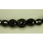 Mourning jewelry. Black glass necklace (220)