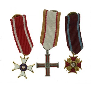 Third Republic, Set of miniature medals. 3 pieces. (410)