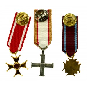 III RP, Súbor miniatúrnych medailí. 3 kusy. (410)