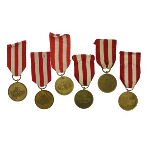 Poľská ľudová republika, sada 6 medailí za víťazstvo a slobodu. Roky 1940-1980 (423)