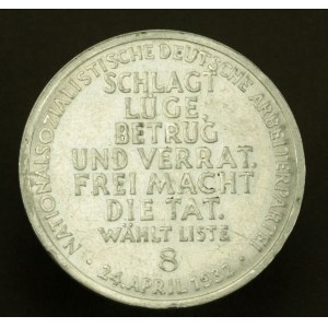 Germany, NSDAP Medal, Prussian Landtag Election 1932 (430)