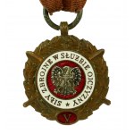 Volksrepublik Polen, Medaille der Streitkräfte im Dienste des Vaterlandes, Bronze (V). Erste Fassung (501)