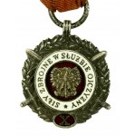 Volksrepublik Polen, Medaille der Streitkräfte im Dienste des Vaterlandes, Silber (X). Erste Fassung (502)