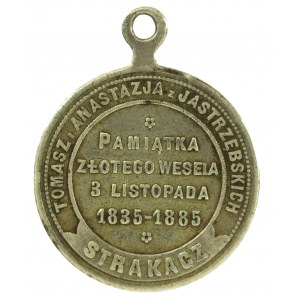 Pamätná medaila k zlatej svadbe Tomáša a Anastázie Jastrzębských 1835-1885 (530)