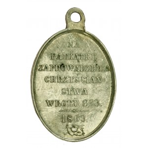 Medal Pamiątka Zaprowadzenia Chrześcijaństwa 1863. Srebro (547)