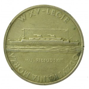 Seefahrts- und Kolonialbund 15. Jahrestag der Rückeroberung der Meere - Silbermedaille der M/S Piłsudski (577)