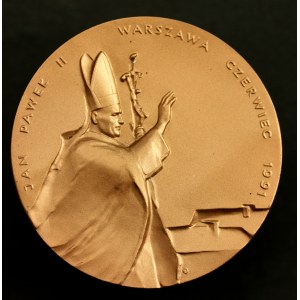 Medal 200-lecie Uchwalenia Konstytucji 3 Maja oraz IV pielgrzymka papieża Jana Pawła II do Polski 1991 (250)