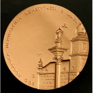 Medal 200-lecie Uchwalenia Konstytucji 3 Maja oraz IV pielgrzymka papieża Jana Pawła II do Polski 1991 (250)
