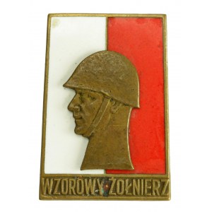 PRL, Odznaka Wzorowy Żołnierz wz. 1958. Brązowa (736)