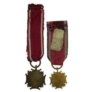 II RP, Zestaw miniatur Krzyża Zasługi. Razem 2 szt. (764)