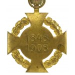 Österreichisch-ungarisches, militärisches Jubiläumskreuz 1848-1908 mit Schachtel aus Lemberg (778)