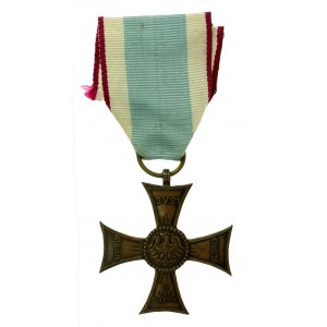 II RP, Commemorative badge Cross on Silesian ribbon of bravery and merit (801)