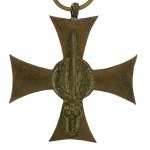 II RP, Commemorative badge Cross on Silesian ribbon of bravery and merit (801)