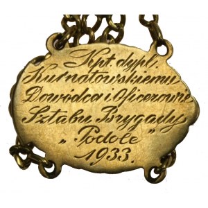 II RP, Armband des Stabschefs der KOP-Brigade Podole 1933. gold. (810)