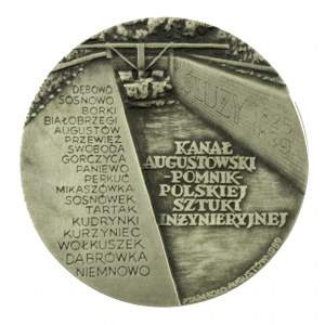 PRL, Medal Gen. Ignacy Prądzyński Twórca Kanału Augustowskiego 1989. SREBRO(817)