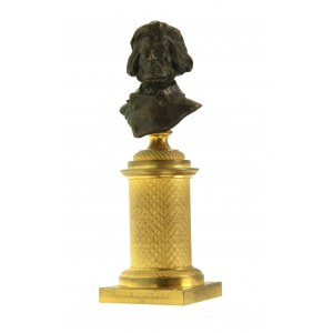 Bust of Adam Mickiewicz, bronze by Lopienski Brothers (256)