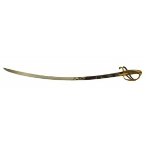 French light cavalry saber model AN XI officer's saber, with decoration (260)