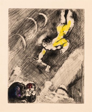 Marc Chagall (1887 -1985), Ilustracja do „Baśni La Fontaine'a” (Le Boucheron et Mercure), 1952