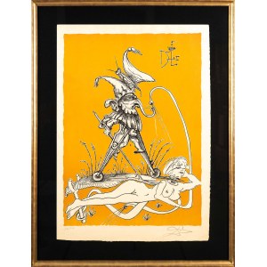 Salvador Dalí (1904-1989), Ohne Titel (gelbe Komposition), aus dem Farbzyklus: Die spielerischen Träume des Pantagruel