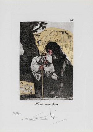 Salvador Dalí (1904-1989), Hasta ensordecer, z cyklu: Les Caprices de Goya (Kaprysy Goi), 1977