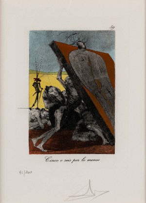 Salvador Dalí (1904-1989), Cinco o seis por lo menos, z cyklu: Les Caprices de Goya (Kaprysy Goi), 1977