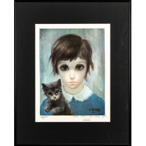 Margaret Keane, owned by Peggy Doris Hawkins (1927 -2022), A girl and her cat, from: Tommorrow's Masters Series, 1965.