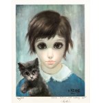 Margaret Keane, owned by Peggy Doris Hawkins (1927 -2022), A girl and her cat, from: Tommorrow's Masters Series, 1965.