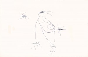 Joan Miró (1893-1983), Kompozycja dwustronna, ilustracja do książki „L'Issue Dérobée” (Jacques Dupin), 1974
