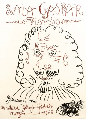Pablo Picasso (1881-1973), Plakat wystawy „Sala Gaspar - Picasso: Pintura, Dibujo, Grabado - Marzo 1968”