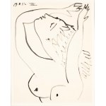 Pablo Picasso (1881-1973), Studium aktu kobiecego - praca dwustronna, z cyklu: Wojna i pokój, 1954
