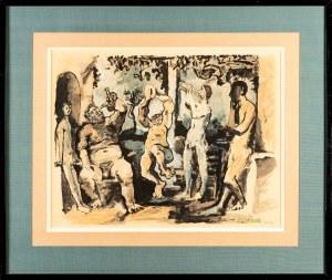 Pablo Picasso (1881-1973), Bachanalia, z teki: La Flûte Double