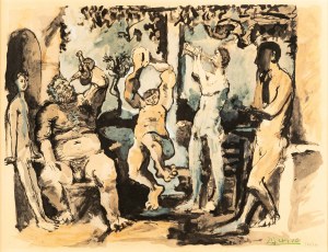 Pablo Picasso (1881-1973), Bachanalia, z teki: La Flûte Double