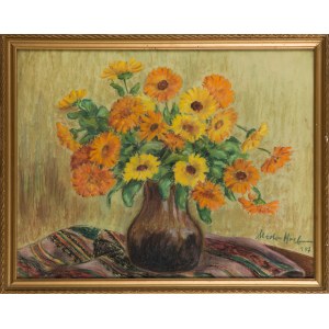 MEDVECZKY-HREBENDA(?), Flowers in a vase, 1957