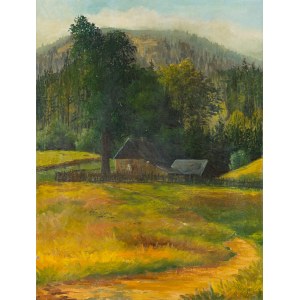 B. POLKOWSKI (20th century), Cottage in the mountains, 1988