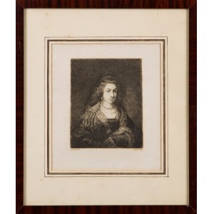 William UNGER (1837-1932), podle Rembrandta, Portrét ženy