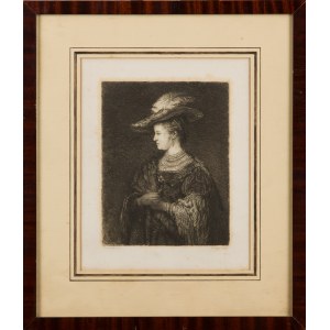 William UNGER (1837-1932), podle Rembrandta, Portrét Saskie van Uylenburghové