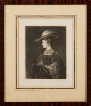 William UNGER (1837-1932), wg Rembrandta, Portrait Saskii van Uylenburgh
