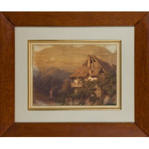 Artysta nieokreślony, polski (XIX-XX wiek), Dom w górach