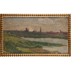 Malarz nieokreślony, śląski(?) (XX wiek), Panorama miasta, 1931