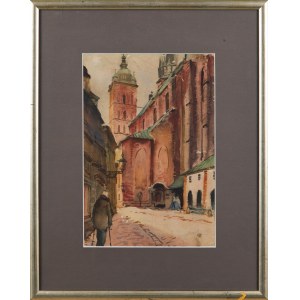 Maler unbestimmt, polnisch (20. Jahrhundert), An der Rückseite der St. Marienkirche