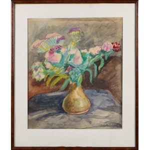 Painter unspecified, Polish (b. 20th century), Flowers in a vase