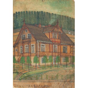Nikifor Krynicki (1895 Krynica - 1968 Folusz), Villa Marianówka in Krynica, 1947