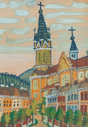 Nikifor Krynicki (1895 Krynica - 1968 Folusz), Pejzaż miejski