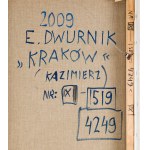 Edward Dwurnik (1943 Radzymin - 2018 Warszawa), Kraków (Kazimierz) z cyklu Podróże autostopem, 2009