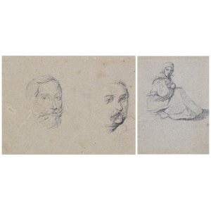 Piotr MICHAŁOWSKI (1800-1855), Náčrty postav - dvě kresby