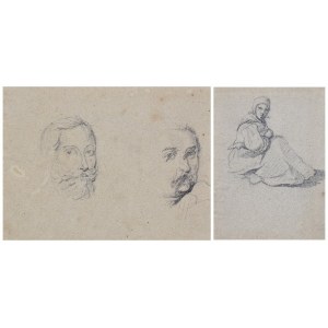 Piotr MICHAŁOWSKI (1800-1855), Sketches of figures - two drawings