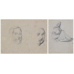 Piotr MICHAŁOWSKI (1800-1855), Szkice postaci - dwa rysunki