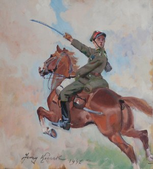 Jerzy KOSSAK (1886-1955), Ułan na koniu, 1947